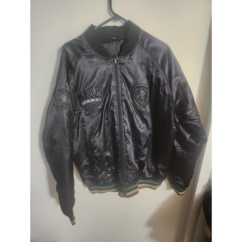 VTG Nike LeBron James Witness Satin Bomber Jacket Holiday 2010 SAMPLE Promo L